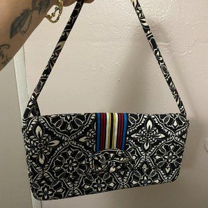 Vera Bradley Colorful Black & White Should Bag